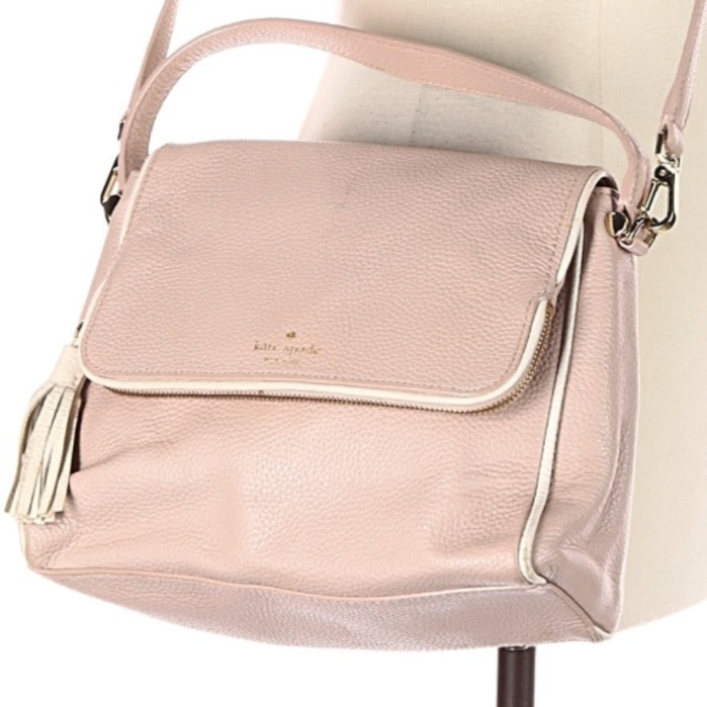 Kate Spade Light Pink Shoulder Bag Purse Shoulder Fold Over Hidden Compartment